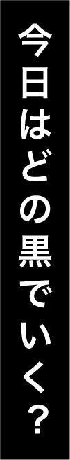 今日はどの黒で行く?